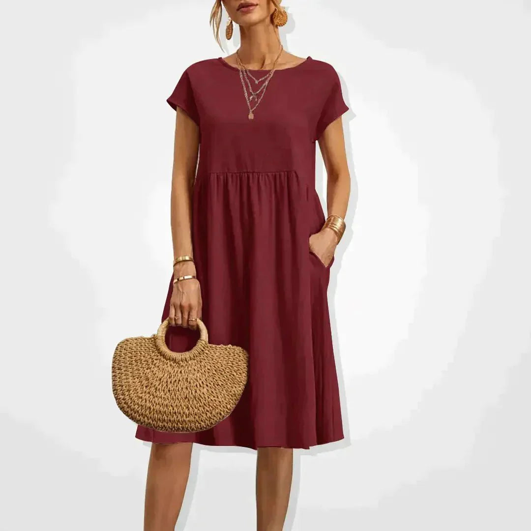 Stella - Casual Loose Dress with Pockets for Everyday Comfort