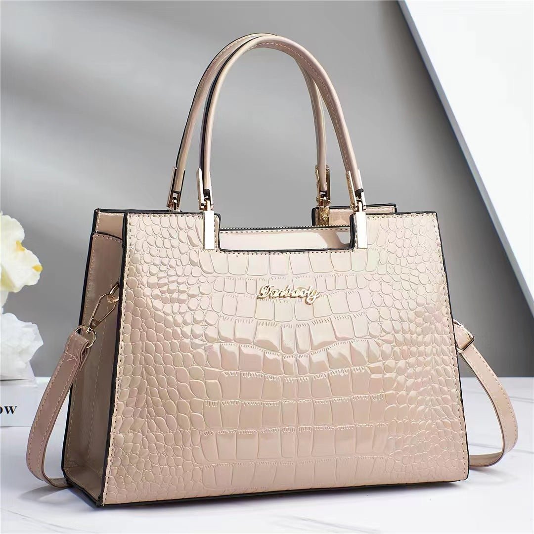 Melinda - Luxurious Shiny Crocodile Handbag for Stylish Looks