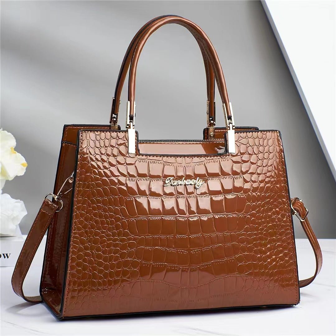Melinda - Luxurious Shiny Crocodile Handbag for Stylish Looks