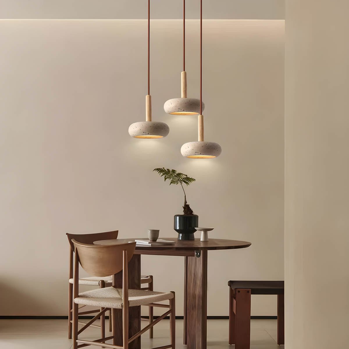 SparkRoot - Wabi-Sabi Pendant Light with Natural Aesthetic and Soft Glow