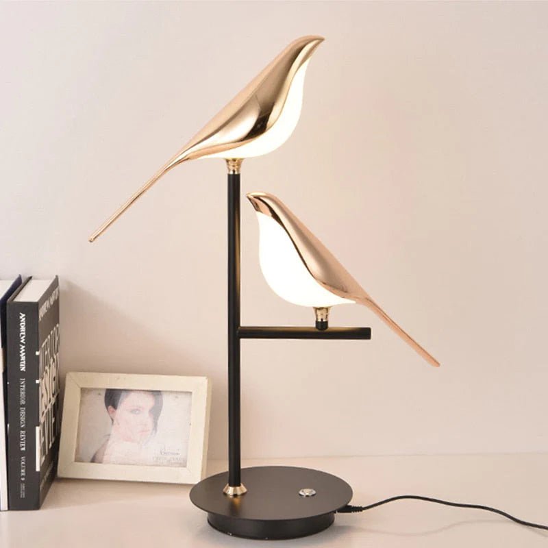 Rhoda - Ombre LED Bird Table Lamp with Playful Design and Warm Light