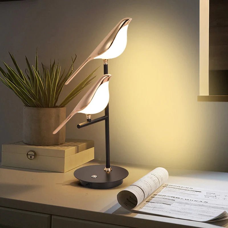 Rhoda - Ombre LED Bird Table Lamp with Playful Design and Warm Light