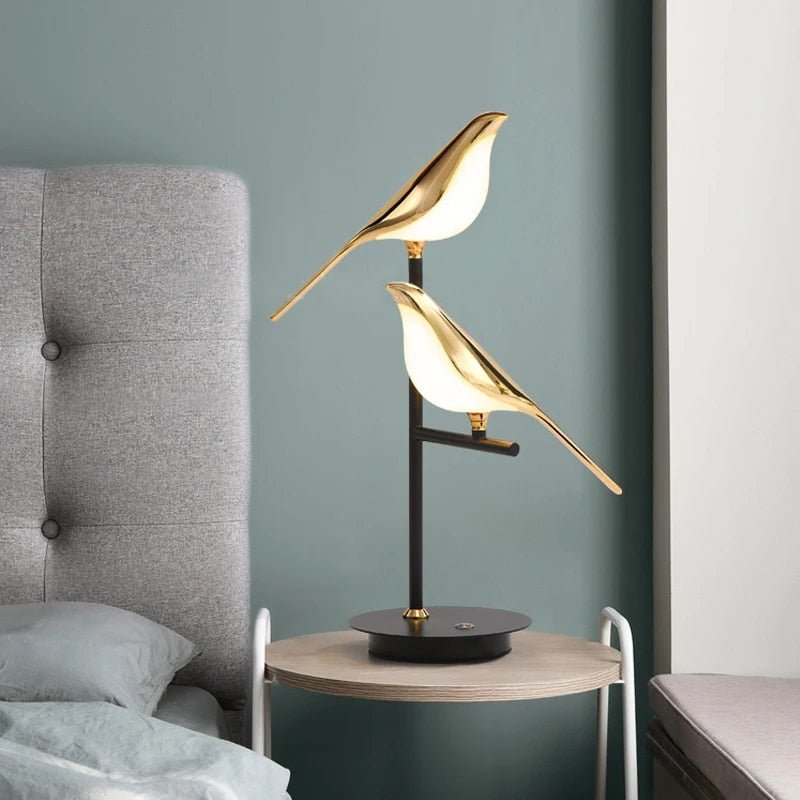 Rhoda - Ombre LED Bird Table Lamp with Playful Design and Warm Light