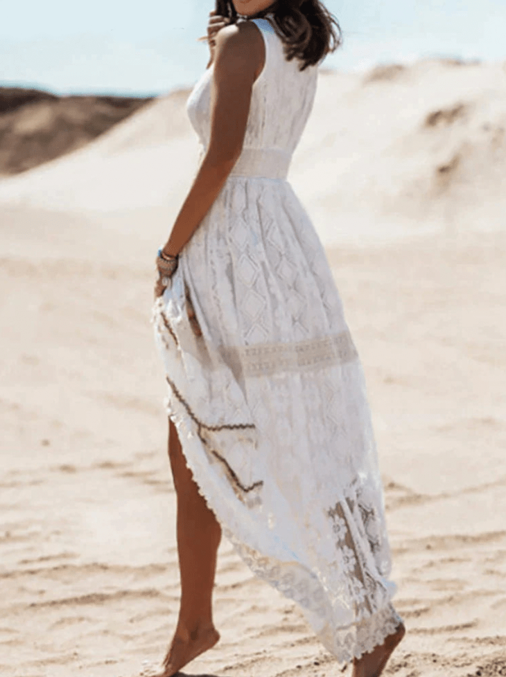 Honora - Romantic Boho Lace Dress with Flowing Silhouette