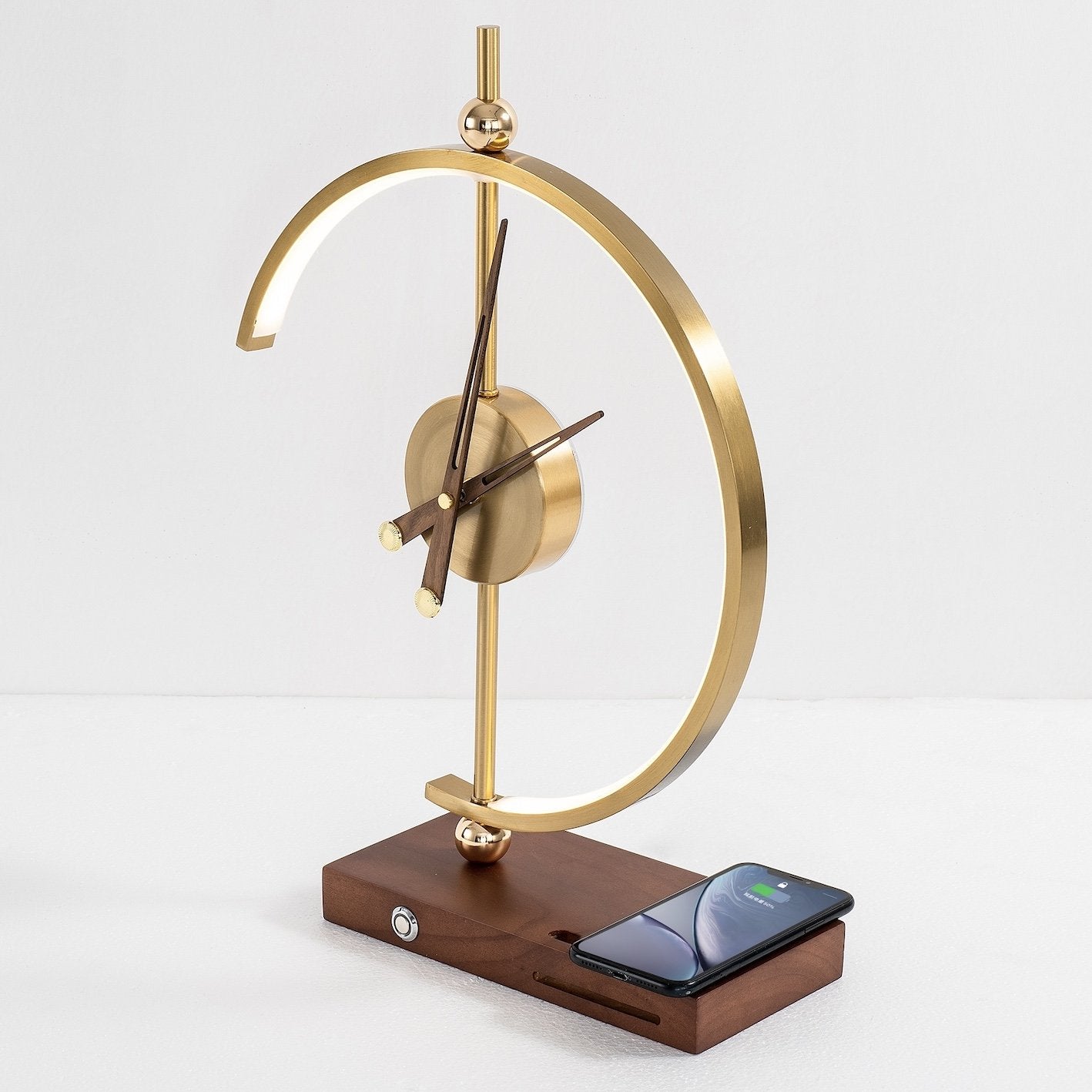 Glowfinity- Stylish Phare Clock Table Lamp with Integrated Light and Modern Design
