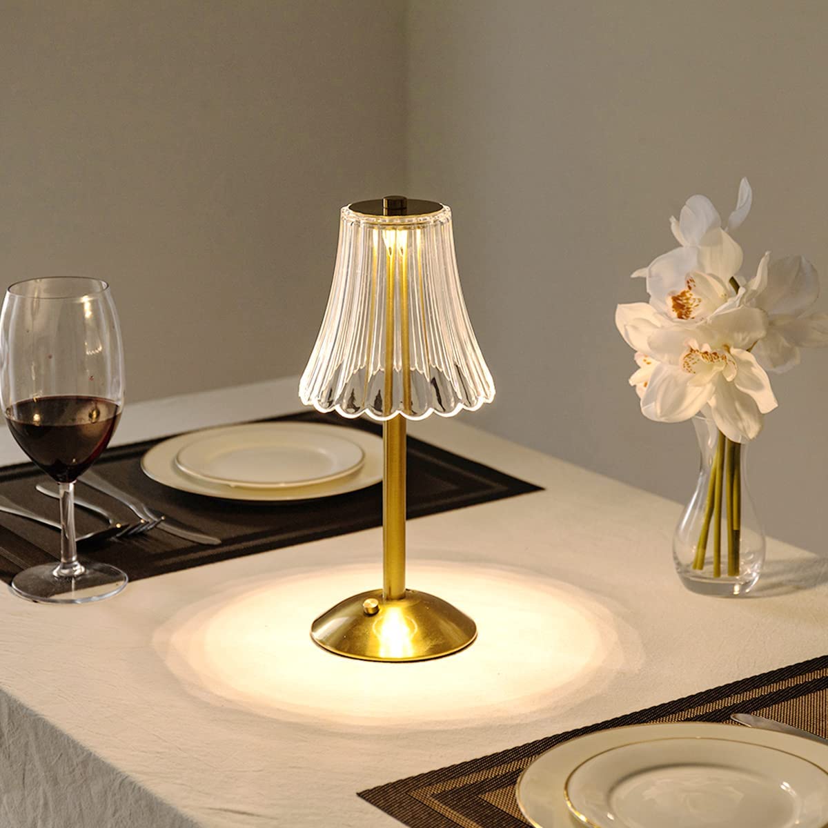 Thandie - Elegant Golden Crystal Table Lamp for Timeless Luxury