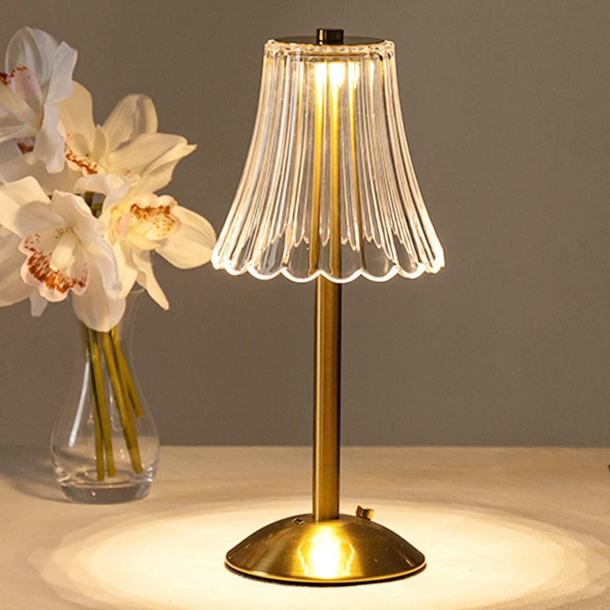 Thandie - Elegant Golden Crystal Table Lamp for Timeless Luxury