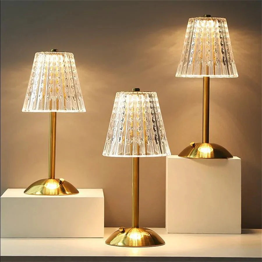 Thandie - Elegant Golden Crystal Table Lamp for Timeless Luxury