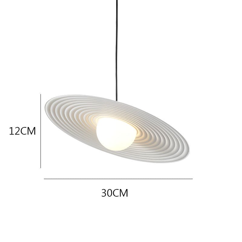 BrassBend - Futuristic Flying Saucer Pendant Lamp with Minimalist Design