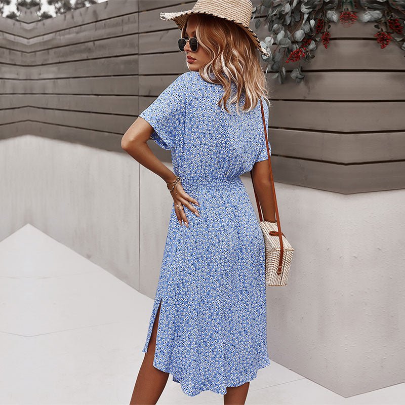 Quinley - Stylish Belted Floral Dress with Feminine Fit