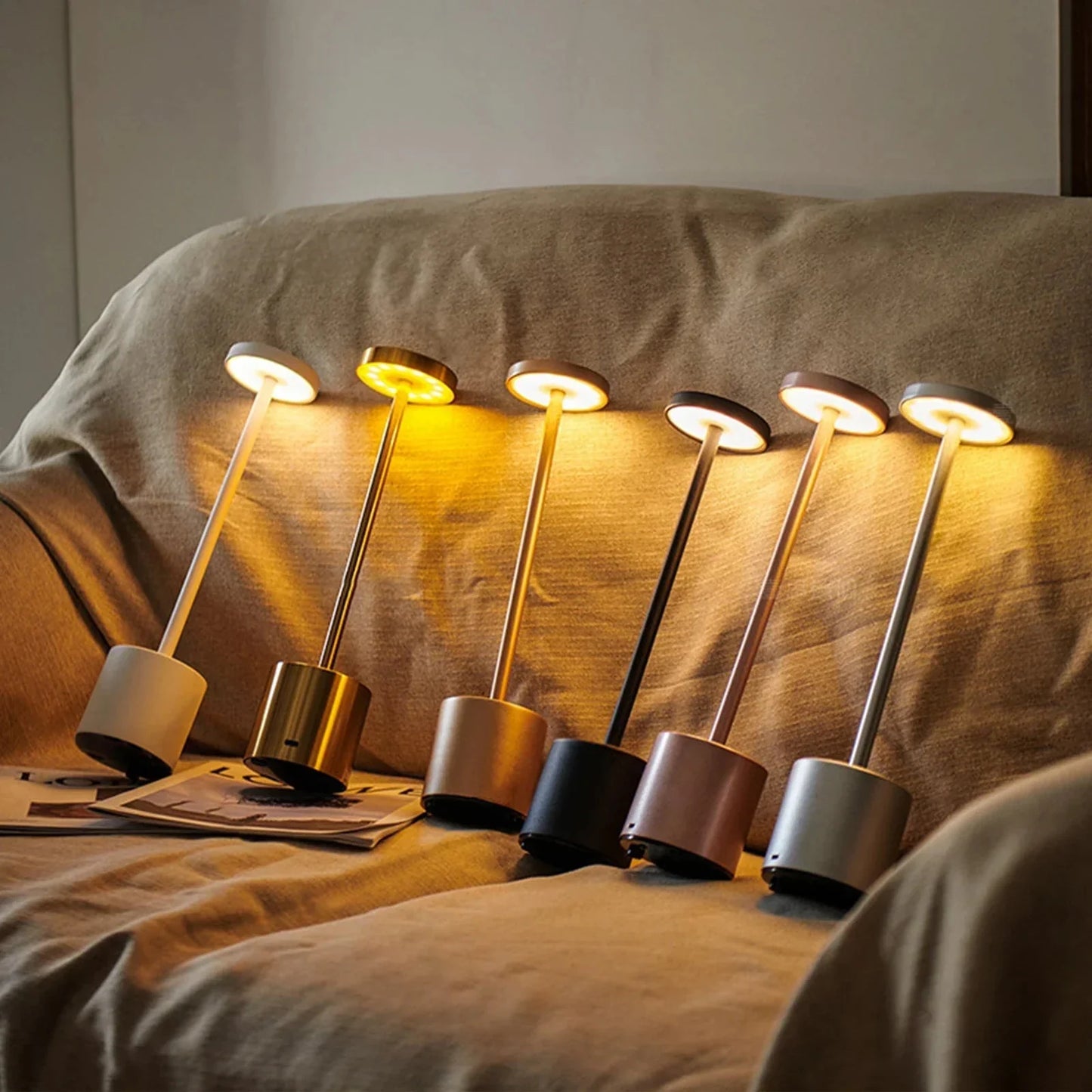 LusterPod - Modern Cordless Touch Lamp with Adjustable Brightness