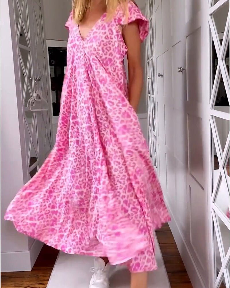 Vivienne - Elegant Flowing Printed Midi Dress for Any Occasion