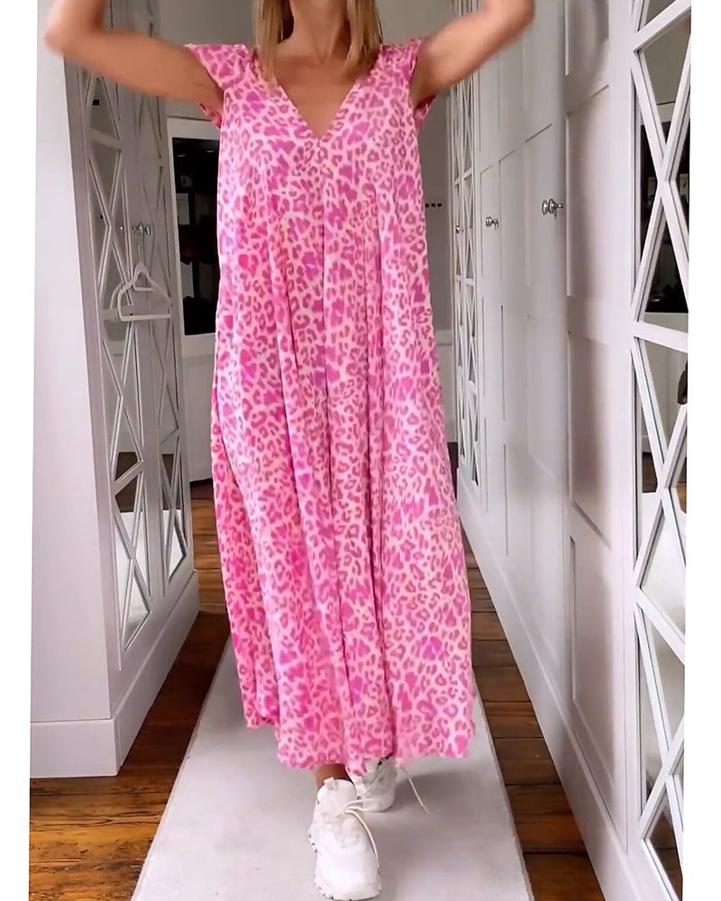 Vivienne - Elegant Flowing Printed Midi Dress for Any Occasion