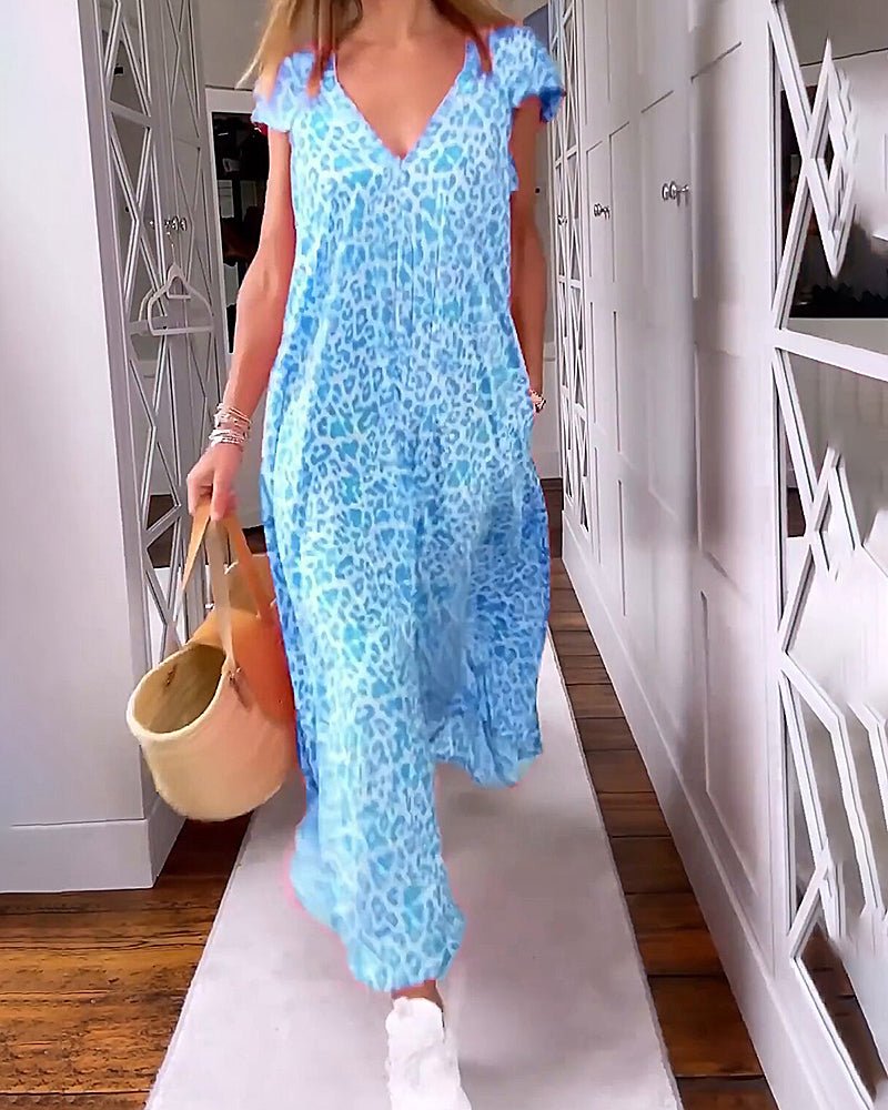Vivienne - Elegant Flowing Printed Midi Dress for Any Occasion