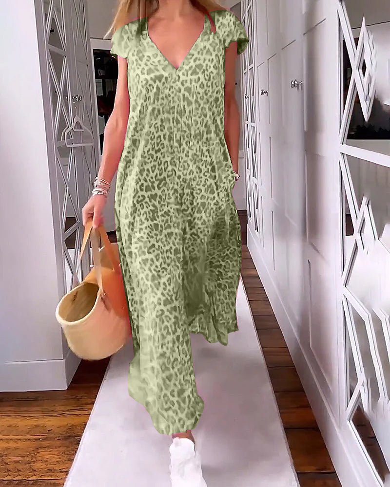 Vivienne - Elegant Flowing Printed Midi Dress for Any Occasion