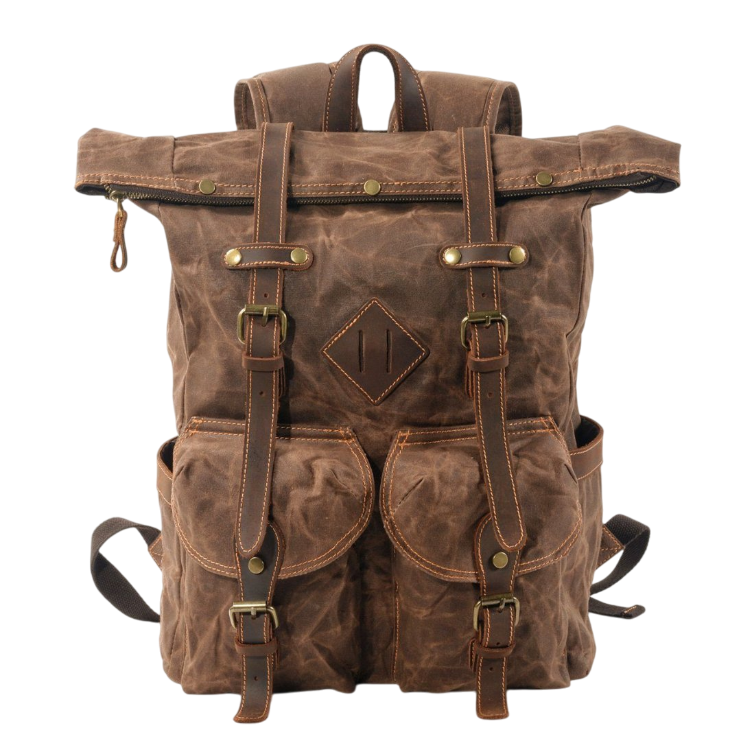 GlintRise - Classic Vintage Backpack with Buckles and Spacious Design