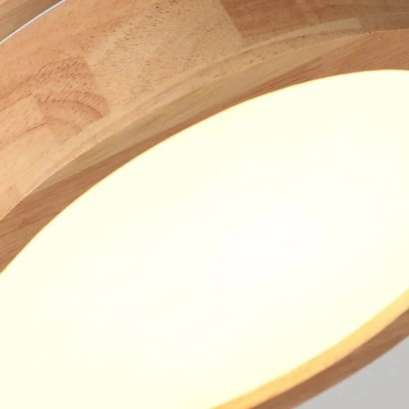 HaloDrift - Scandinavian Wooden Ceiling Light with Minimalist Design