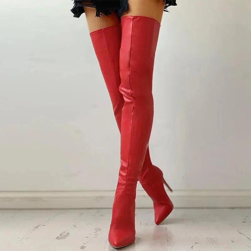 Marietta - Elegant Thigh-High Stiletto Boots for Fashion-Forward Looks
