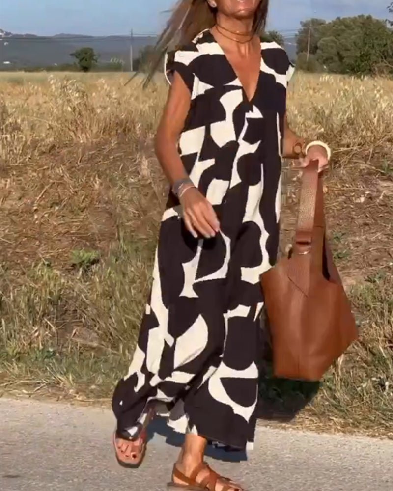 Zoey - Loose Printed Maxi Dress for Effortless Elegance