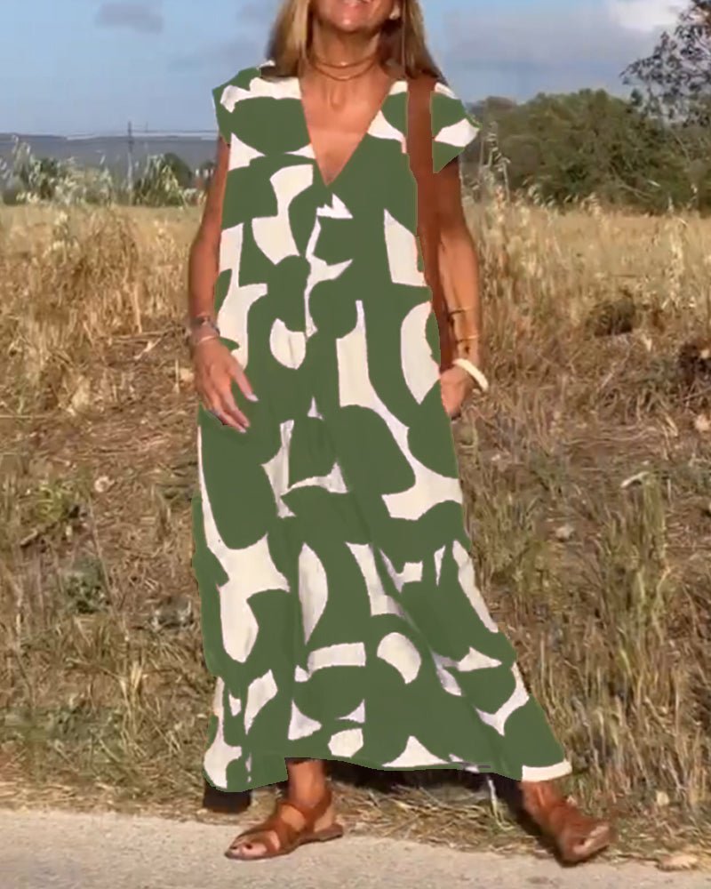 Zoey - Loose Printed Maxi Dress for Effortless Elegance