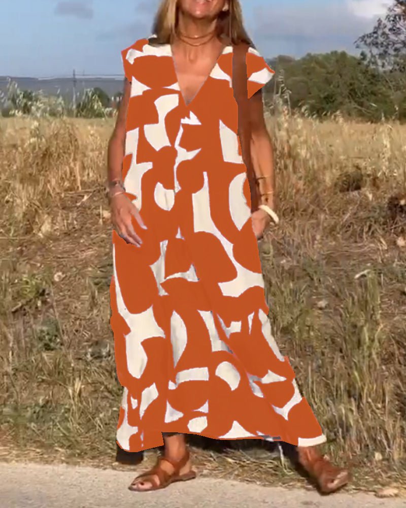 Zoey - Loose Printed Maxi Dress for Effortless Elegance