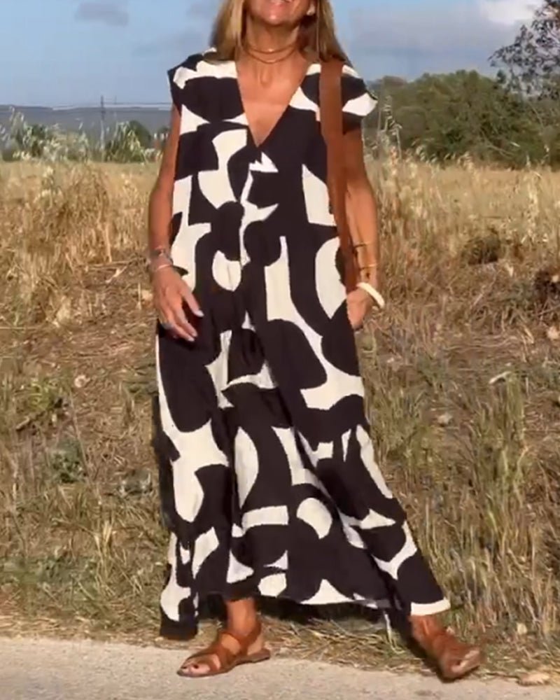 Zoey - Loose Printed Maxi Dress for Effortless Elegance