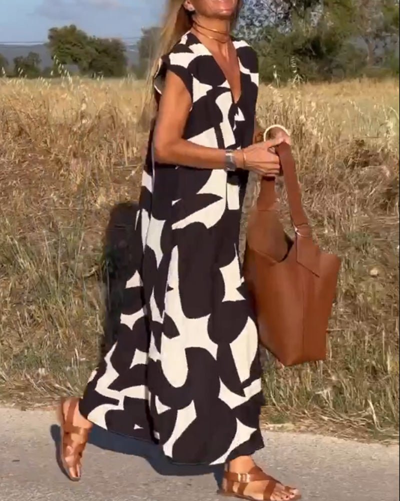 Zoey - Loose Printed Maxi Dress for Effortless Elegance