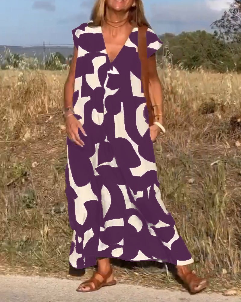 Zoey - Loose Printed Maxi Dress for Effortless Elegance