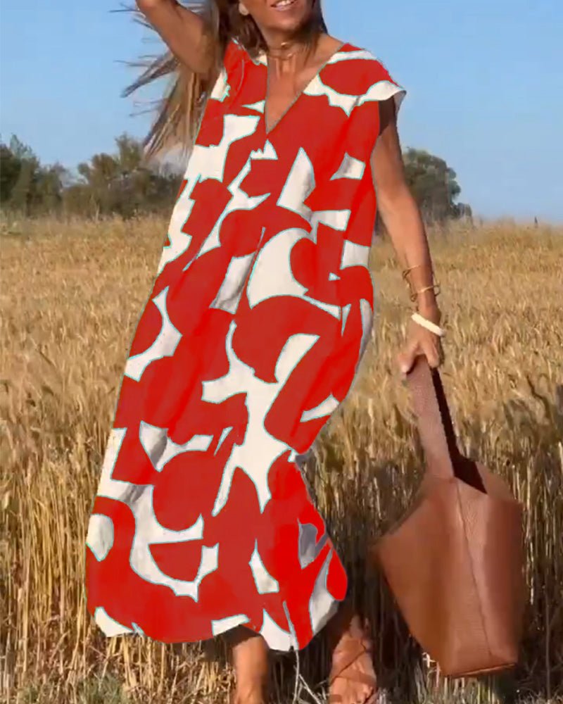 Zoey - Loose Printed Maxi Dress for Effortless Elegance