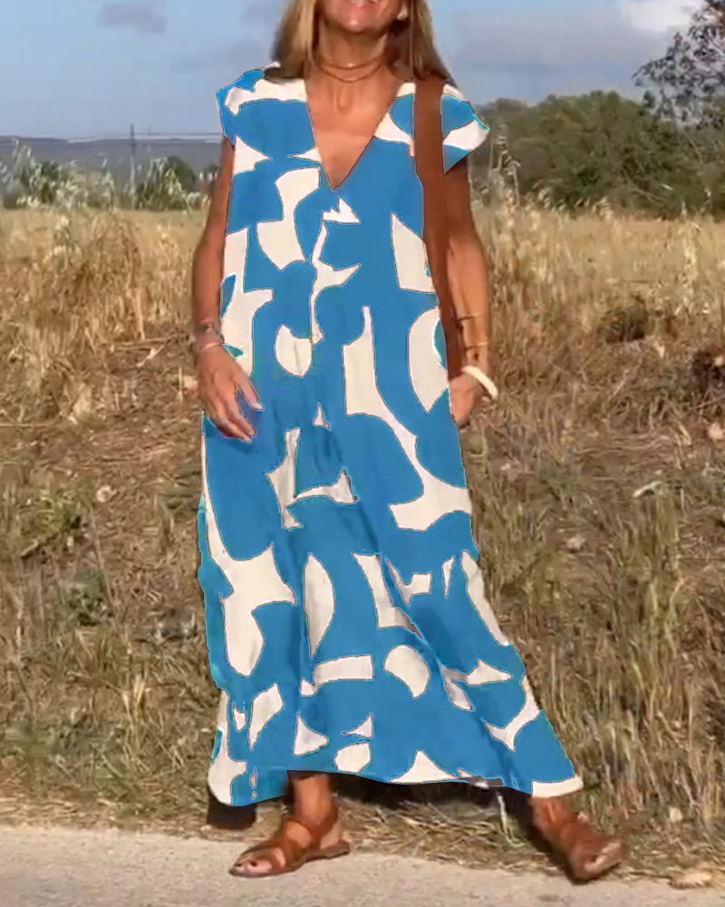 Zoey - Loose Printed Maxi Dress for Effortless Elegance