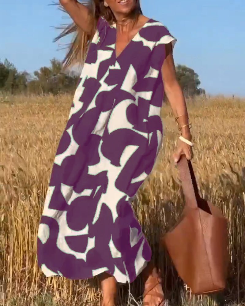 Zoey - Loose Printed Maxi Dress for Effortless Elegance