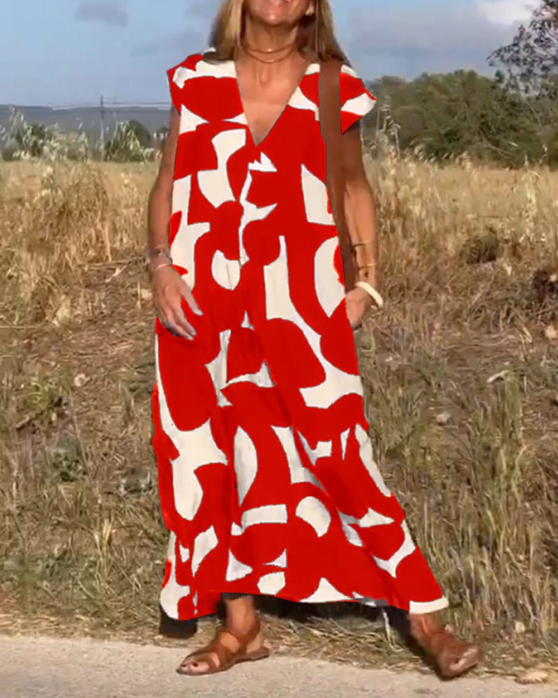 Zoey - Loose Printed Maxi Dress for Effortless Elegance