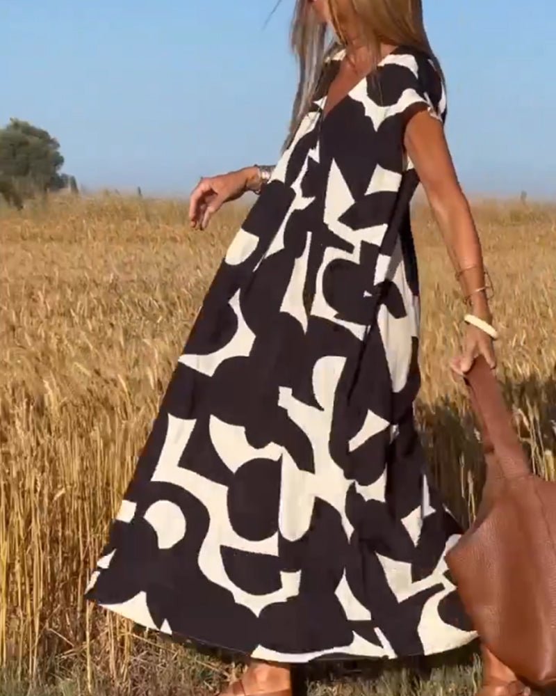Zoey - Loose Printed Maxi Dress for Effortless Elegance