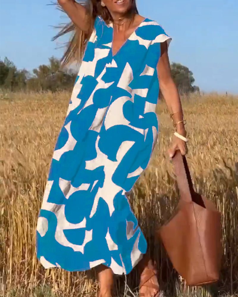 Zoey - Loose Printed Maxi Dress for Effortless Elegance
