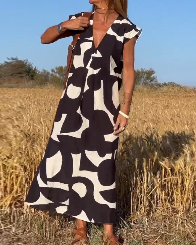 Zoey - Loose Printed Maxi Dress for Effortless Elegance