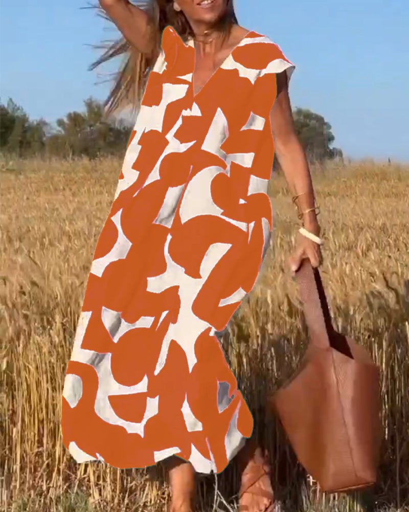 Zoey - Loose Printed Maxi Dress for Effortless Elegance
