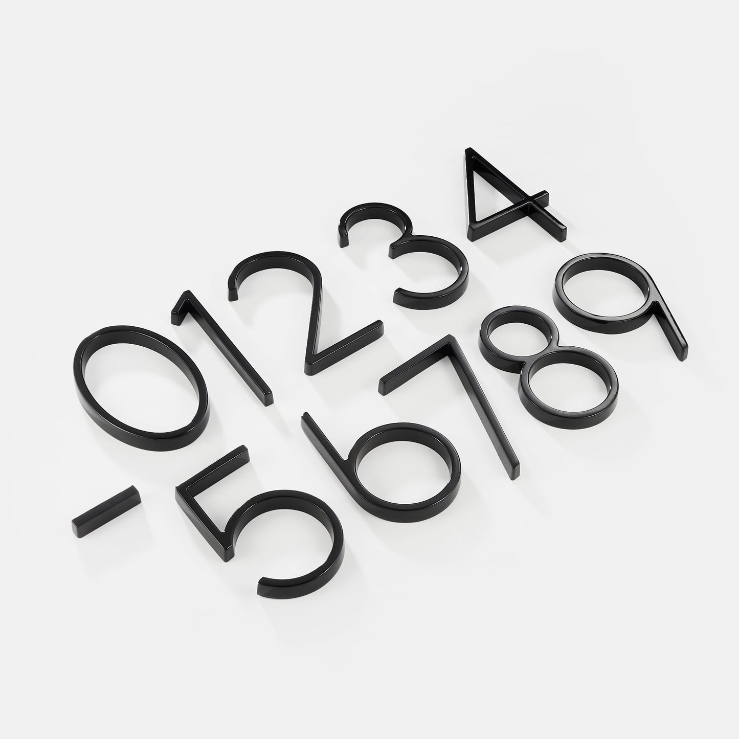 Bathvia - Modern Black Metal Floating House Numbers for Home Address