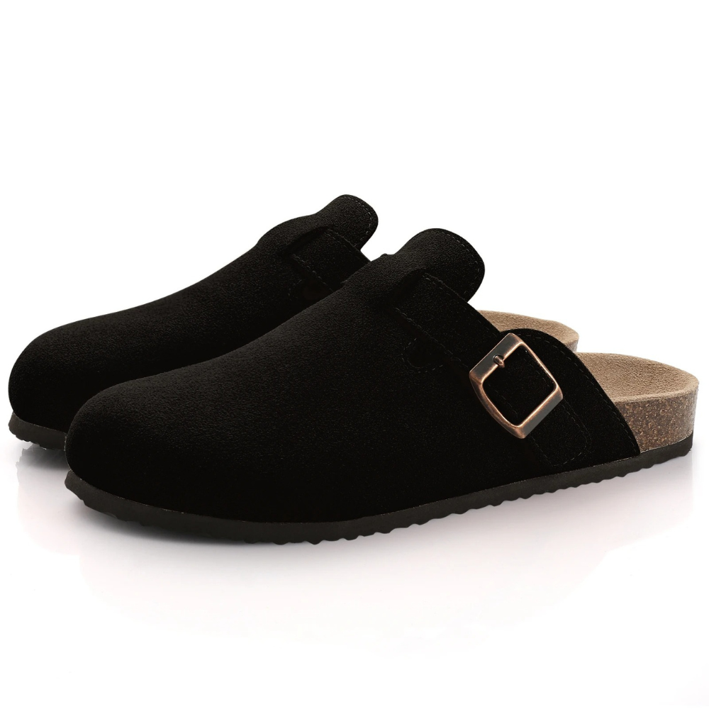 Queniva - Comfortable Suede and Cork Slippers for Indoor and Outdoor Use