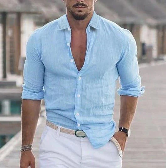 Willie - Stylish Summer Linen Shirt for Warm Days