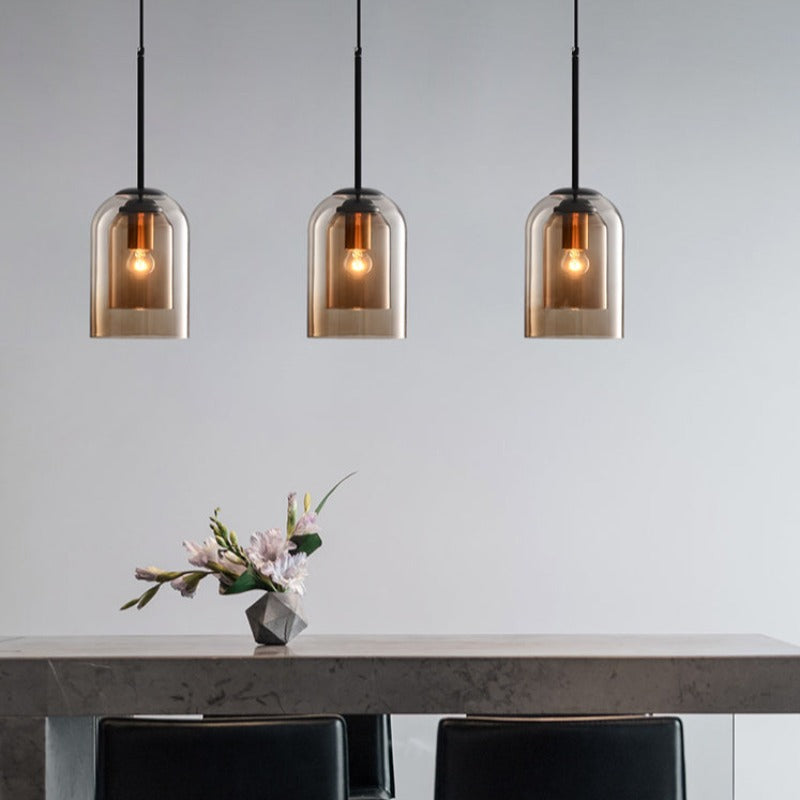 Vetro – Mid-Century Double Glass Pendant Light
