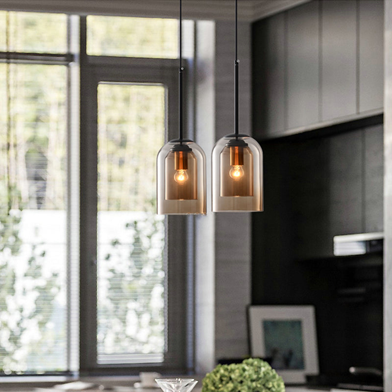 Vetro – Mid-Century Double Glass Pendant Light