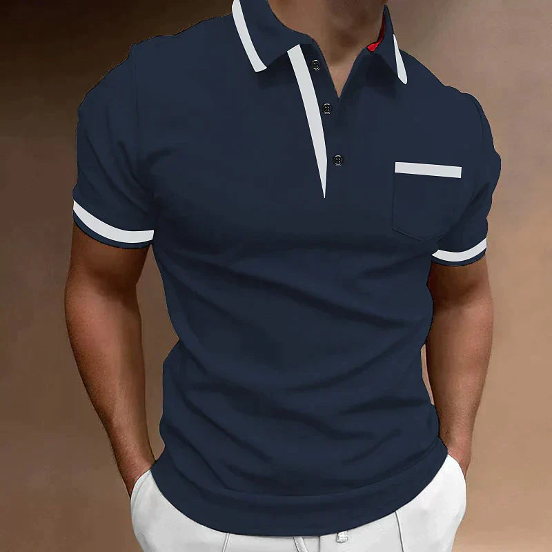 Uriel - Slim Fit Men's Polo With Contrast Trim And Pocket