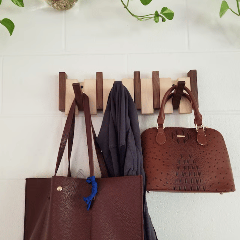 Elinor - Stylish Wooden Piano Key Wall Coat Rack for Elegant Home Decor