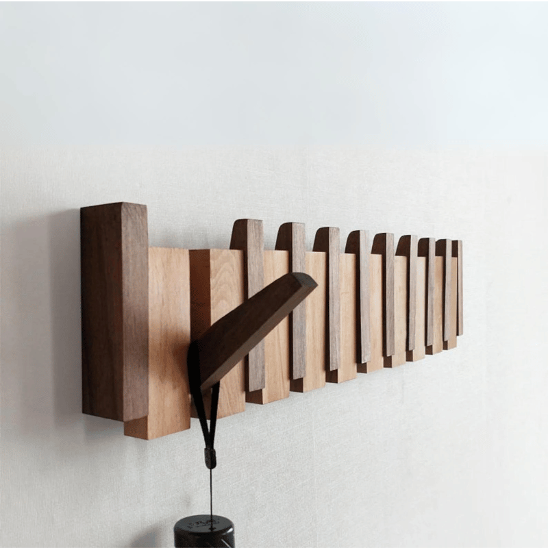 Elinor - Stylish Wooden Piano Key Wall Coat Rack for Elegant Home Decor