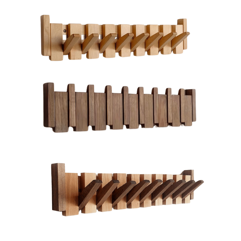 Elinor - Stylish Wooden Piano Key Wall Coat Rack for Elegant Home Decor