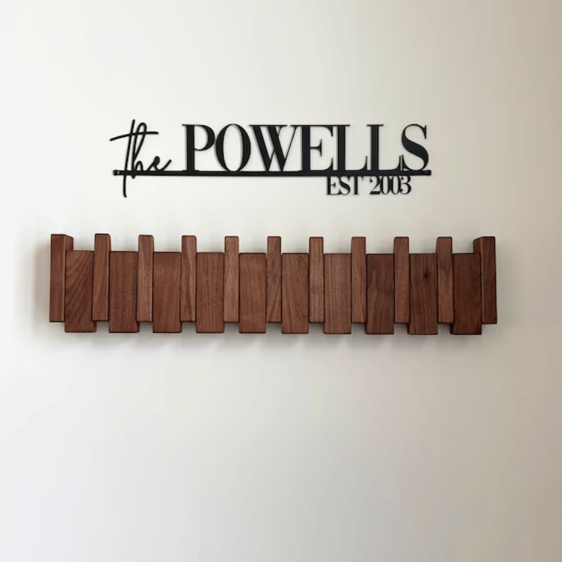 Elinor - Stylish Wooden Piano Key Wall Coat Rack for Elegant Home Decor