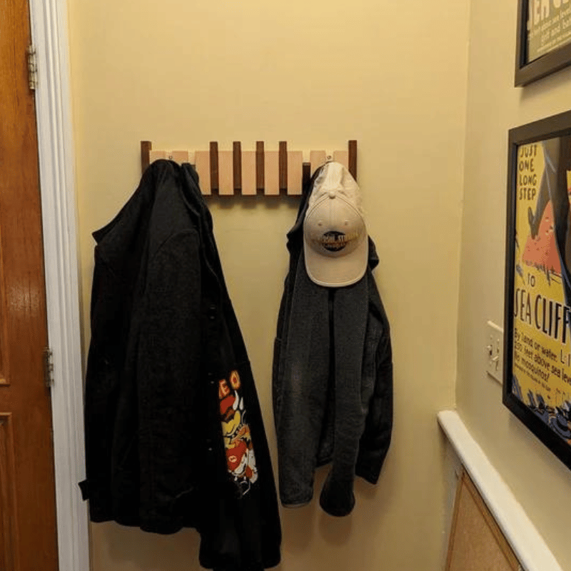 Elinor - Stylish Wooden Piano Key Wall Coat Rack for Elegant Home Decor