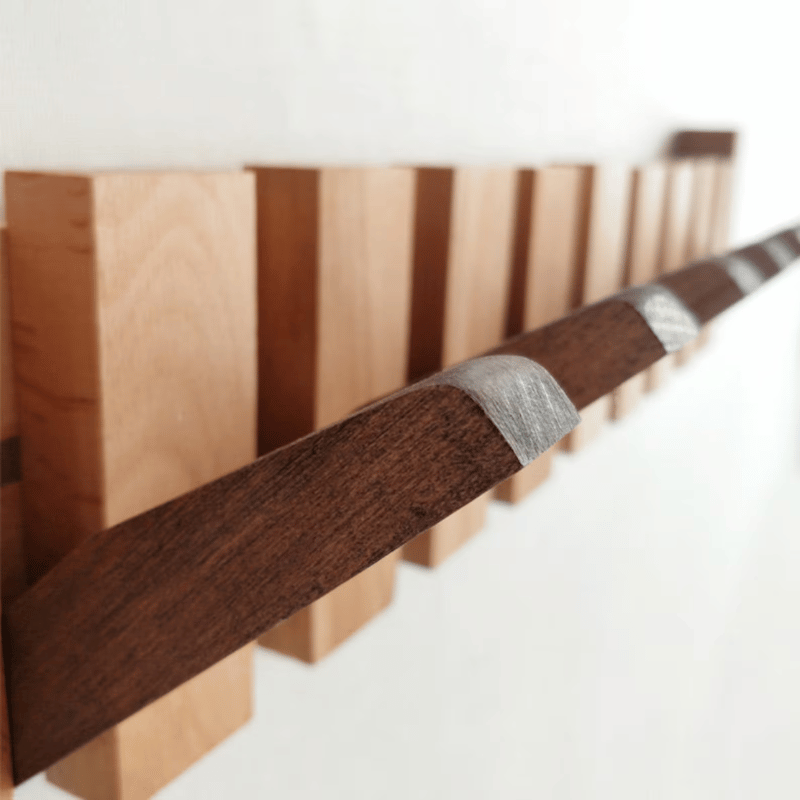 Elinor - Stylish Wooden Piano Key Wall Coat Rack for Elegant Home Decor
