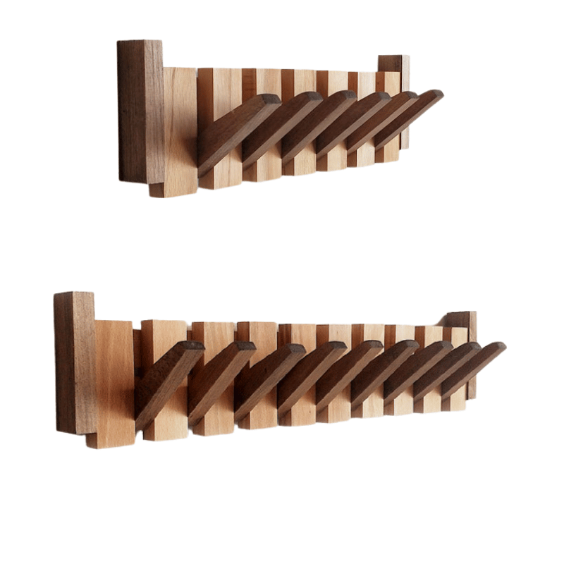 Elinor - Stylish Wooden Piano Key Wall Coat Rack for Elegant Home Decor