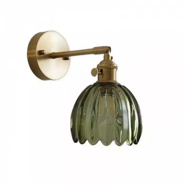 Vera - Retro Flower Bud Tulip Glass Wall Lamp with Elegant Design
